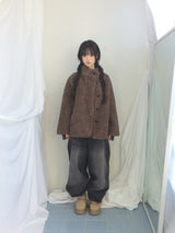 Fingerhole line hooded half zipup