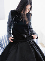 ニードルワークロングスリーブT (BLACK)