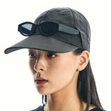 slow walkers club nylon long bill cap black