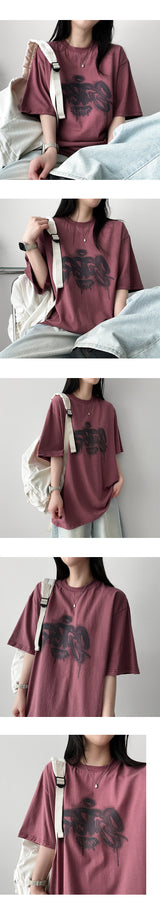 RONER Oversized-fit Short Sleeve T-shirt