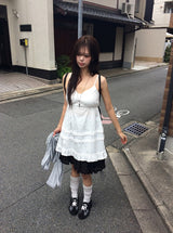 ルッケン フリル ビスチェ スリーブレス ミニ ワンピース