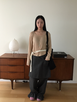 フェナルーズフィットウールUネック長袖Tシャツ（3c）