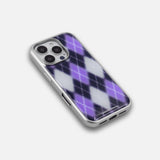 ARGYLE BLUR CASE_PURPLE (silver epoxy)
