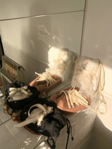 Mini sneaker ribbon bag_snow white (dumble)