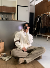 Yogis Wide-Fit Single-Tuck Corduroy Pants
