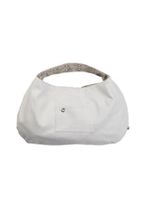 EYELET LEATHER BAG -WHITE