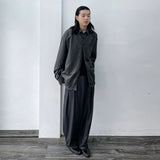 Curved Draped Suiting Trousers