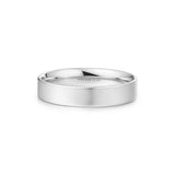 4mm smooth band rhodium plating + 925 silver ring R064-03H