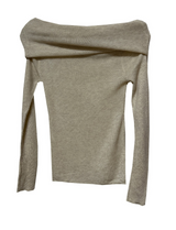 (SOFT-FIT/FALL EFFORTLESS CHIC) ソフトロングスリムボディシャーピングオフショルダーニット