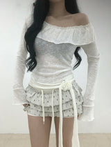 Rose pin + knit scarf