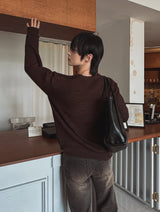 Caron shoulder button knit