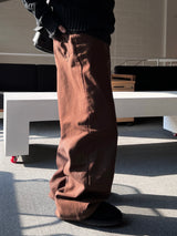 Herringbone stitch denim - BROWN