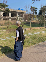 オーバーデニムカーゴバルーンパンツ　２色