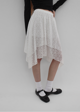[MADE] Cottage Unbalanced Lace Skirt