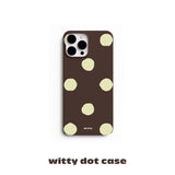 wittyドットケース (brown+yellow)