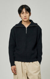 HALF ZIP UP KNIT