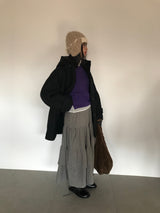 [MD Pick]ファインウールフーデッドハーフコート (2color)