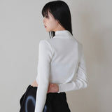 zip cropped knit