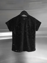 Floral Punching Lace Short Sleeve Tee