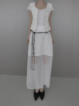 Ash Chiffon Long Skirt