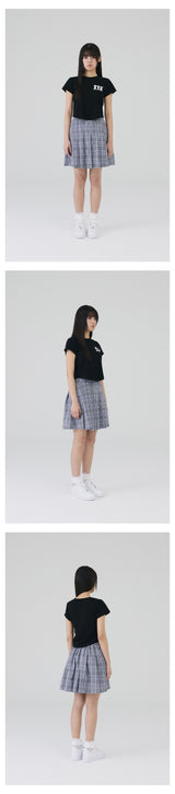 ITZ ミニロゴクロップTシャツ　ブラック