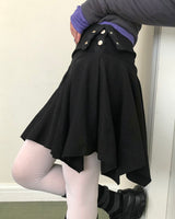 ポレンフォールディングアシンメトリーミニスカート
