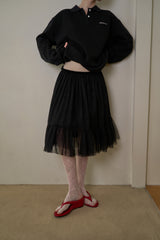 Tulle midi skirt_black