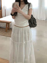 Elin Lace Puff Short-Sleeved T-shirt (2 colors)
