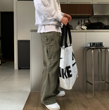 No-Mace Parachute Deep Dying Cargo Wide Pants
