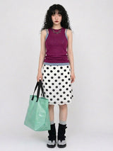 BERRY RIBBED SLEEVELESS TOP (PINK, DEEP PURPLE 2COLORS!)