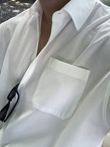 Summer Ice Seersucker Oversized Shirt