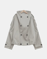 Bue Double-Button Short Trench Jacket
