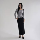 Rokain Twist Button Halter Neck Layered Knit -5color