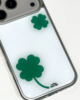[made] Clover phone case (epoxy silver bumper)