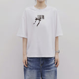 ホーリームーブリボンオーバーフィット半袖Tシャツ_WHITE