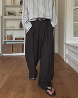 Royden Drape Two-Tuck Wide Slacks