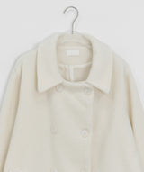 Elma Collar Double Button Wool Half Coat