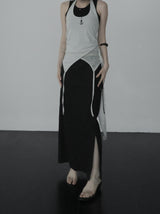 Elmic Printed Halter Sleeveless Top