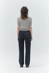 KIRSH PLAIN BACK HOLE POINT KNIT - GRAY 