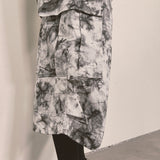 tiedye capri cargo shorts_white