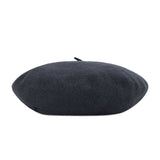 VARZAR Cursive Logo Wool Beret / Gray