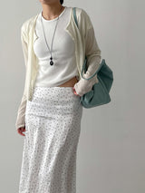 Dot Crease Mermaid Midi Skirt