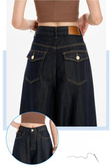 Lyocell ルーズフィットワイドデニムパンツ