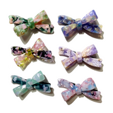 Marble ribbon hairclip (6color)