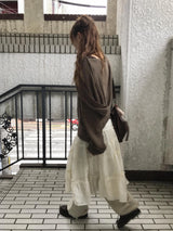 オカオフショルダーフーディー
