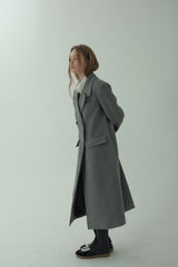 OVERSIZED WOOL COAT_MELANGE GRAY