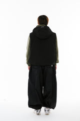BSR NEW SUPER WIDE JOGGER PANTS BLACK
