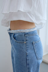 WILD FRINGE DENIM PANTS