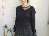 see-through frill sleeveless