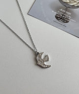 brd Lovely Bird Stainless Steel Lucky New Long Beads Layered Coin Luck Necklace